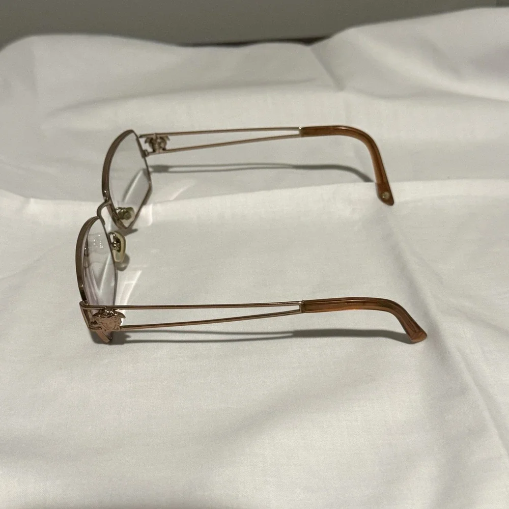 Versace Copper Gold  Eyeglasses Frames Only Italy Designer‎ Women Used